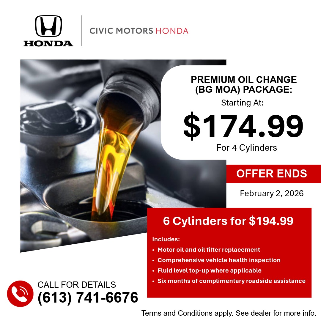 Premium Oil Change (BG MOA) Package